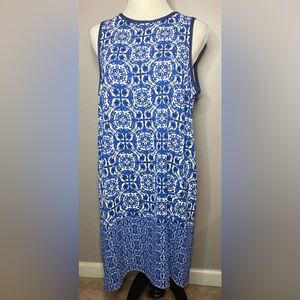 Mud Pie Rosie Shift Dress China Garden Pattern Size Med